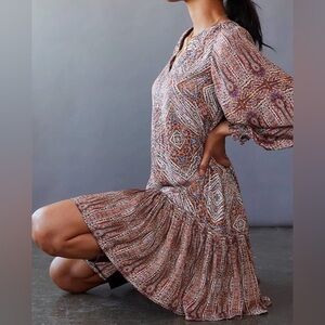 Anthropologie Sabia Flounced Tunic Dress - Size L - NWT